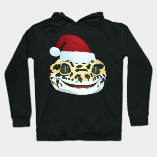 Leopard Gecko Wearing a Santa Hat Hoodie